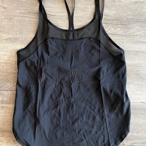 EUC Lululemon Sheer Black Tank tank top Size 4